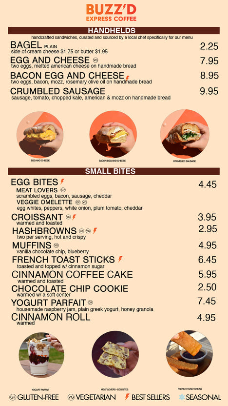 Menu– Buzz'd Express Coffee
