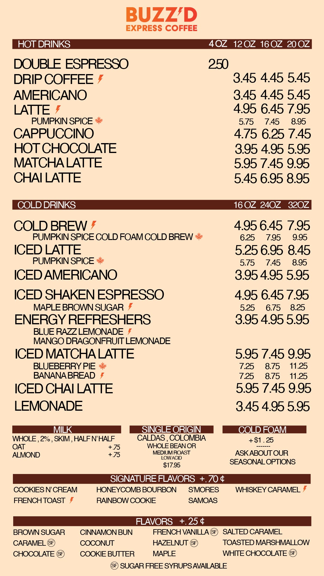 Drink Menu