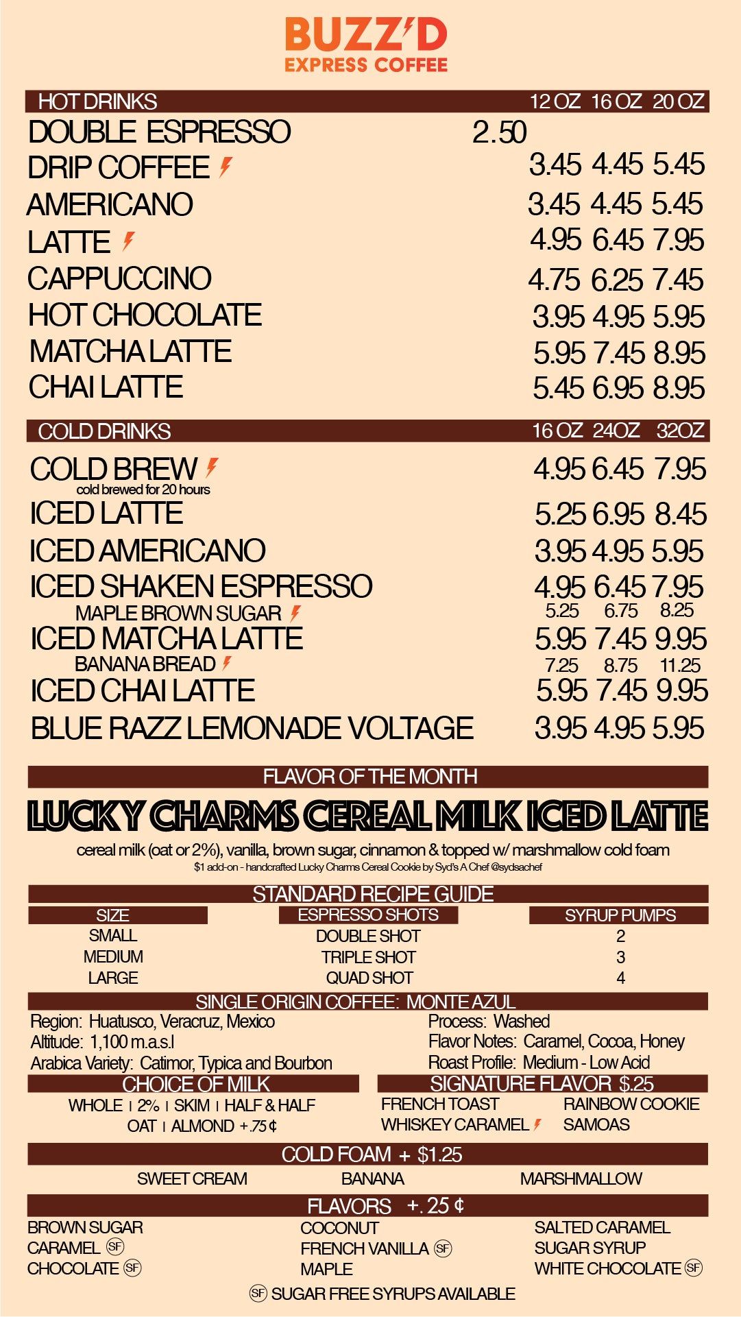 Drink Menu